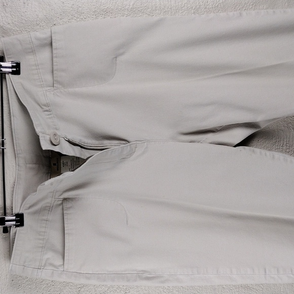 Woolrich Cotton Stone High Rise Zipper Front Straight Leg Casual Capris Pant - Picture 6 of 15